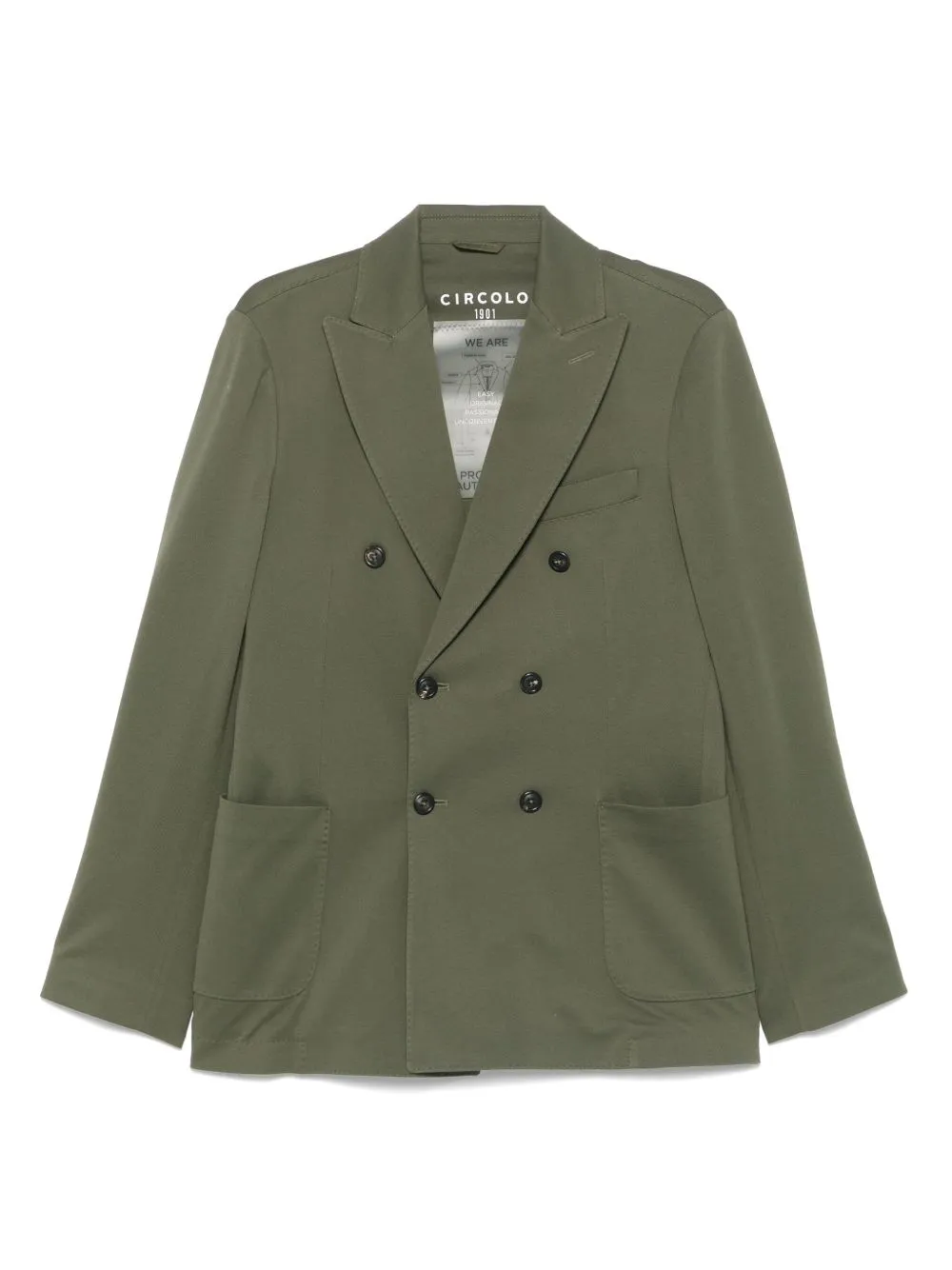 Cotton double-breasted jacket