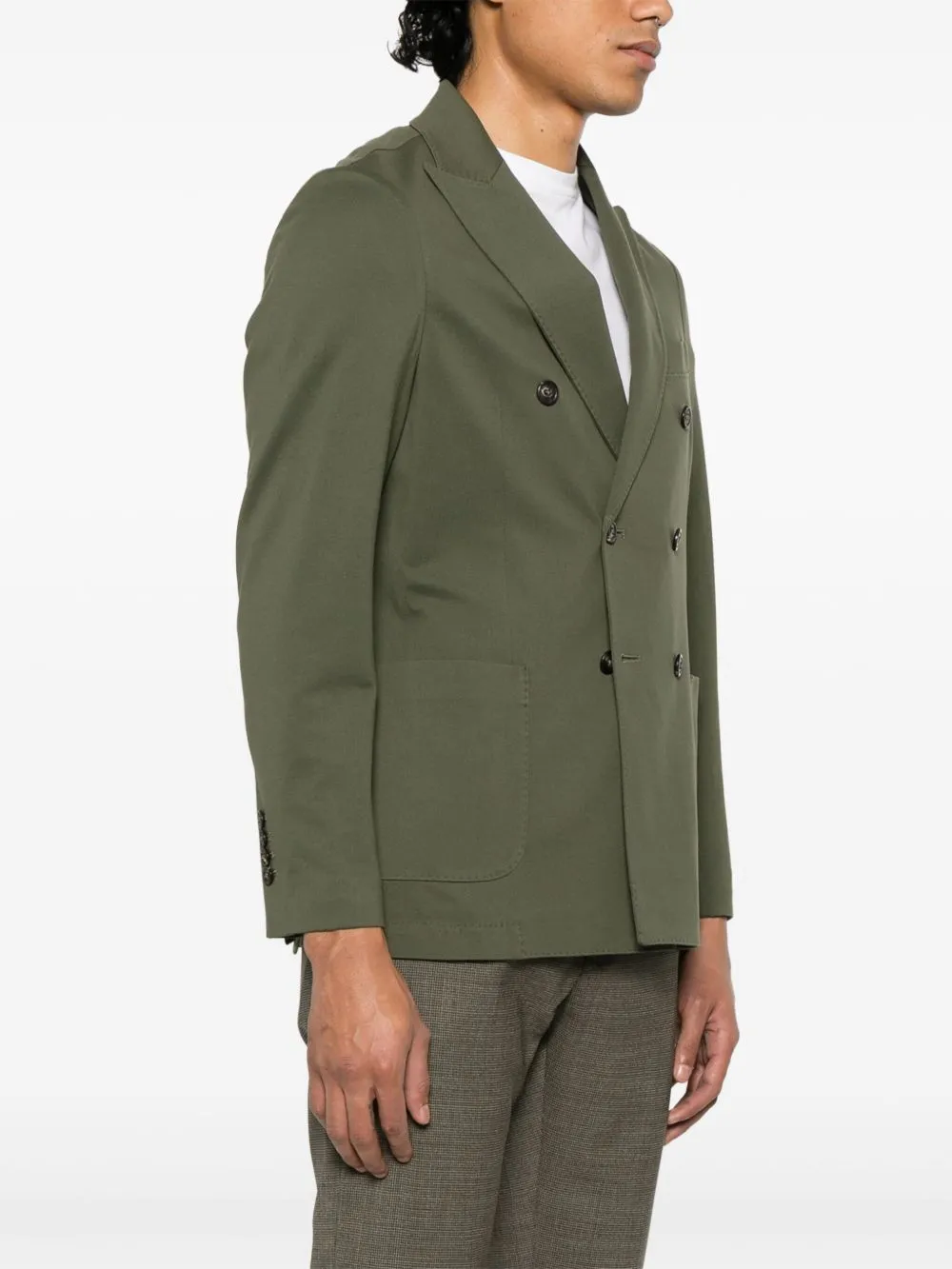 Cotton double-breasted jacket