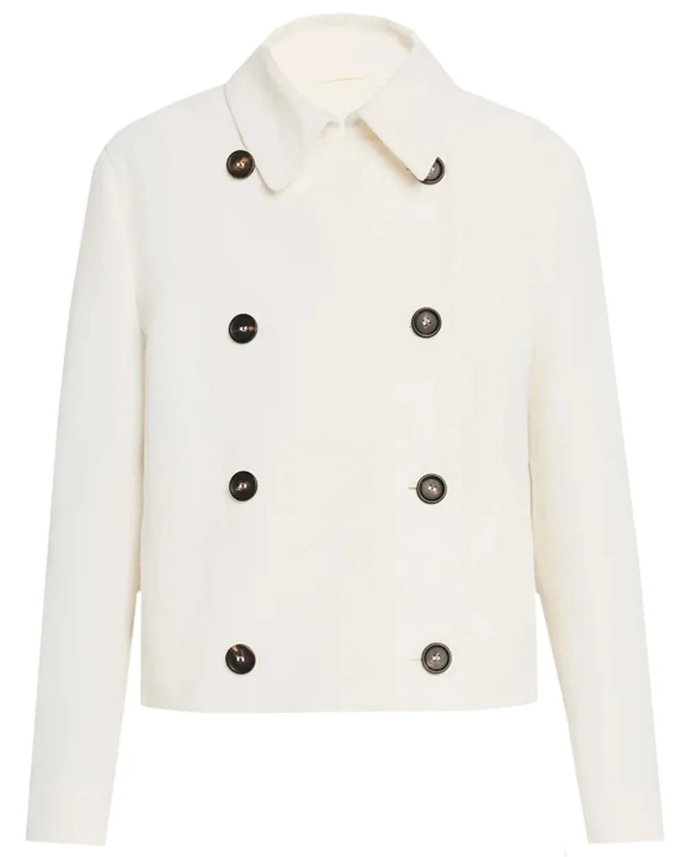 Cream Double Breasted Cavalry Jacket