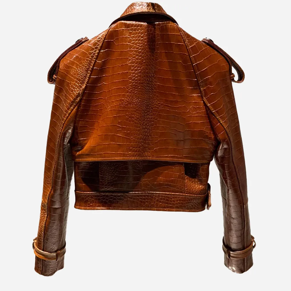 Croc Leather Jacket