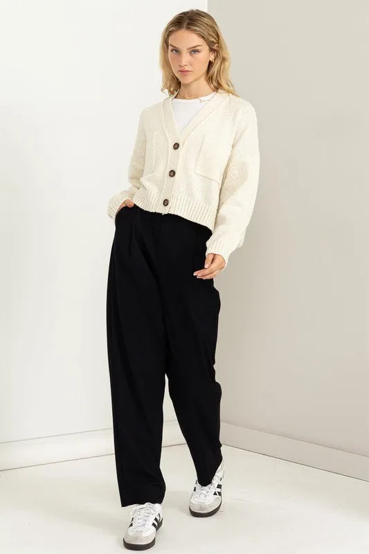 Cropped Cardigan Sweater (Various Colors), Hyfve