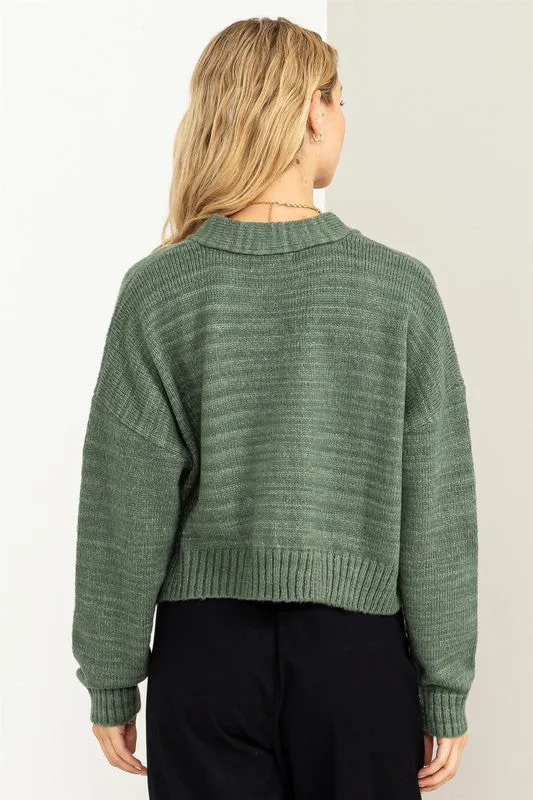 Cropped Cardigan Sweater (Various Colors), Hyfve