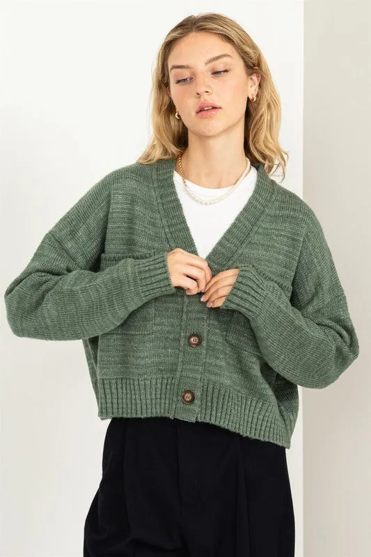 Cropped Cardigan Sweater (Various Colors), Hyfve