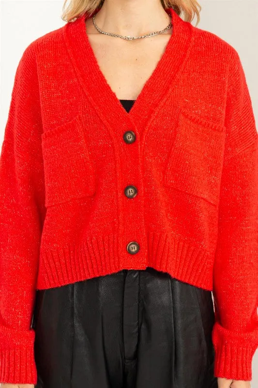 Cropped Cardigan Sweater (Various Colors), Hyfve