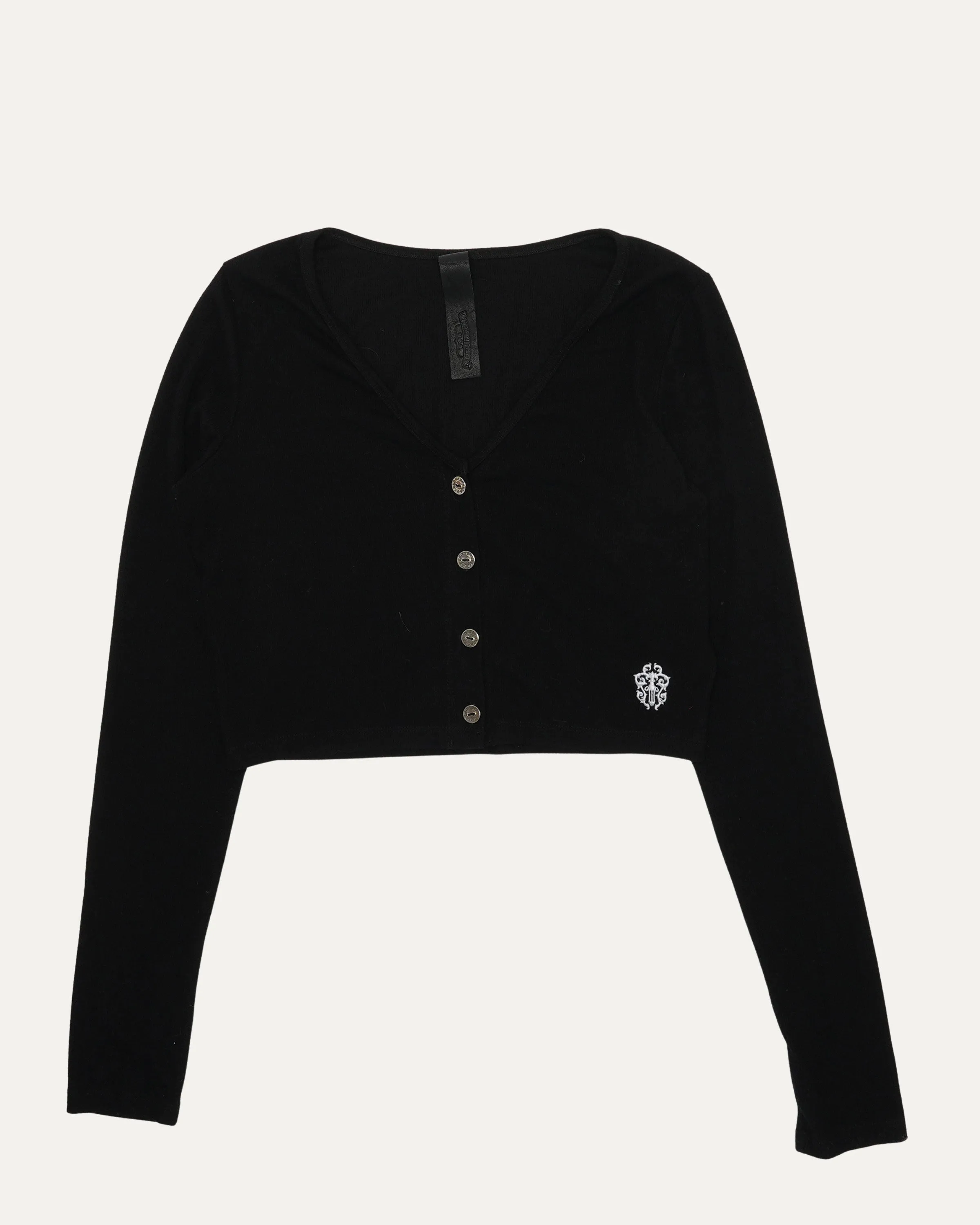 Cropped Vine Dagger Cardigan Sweater