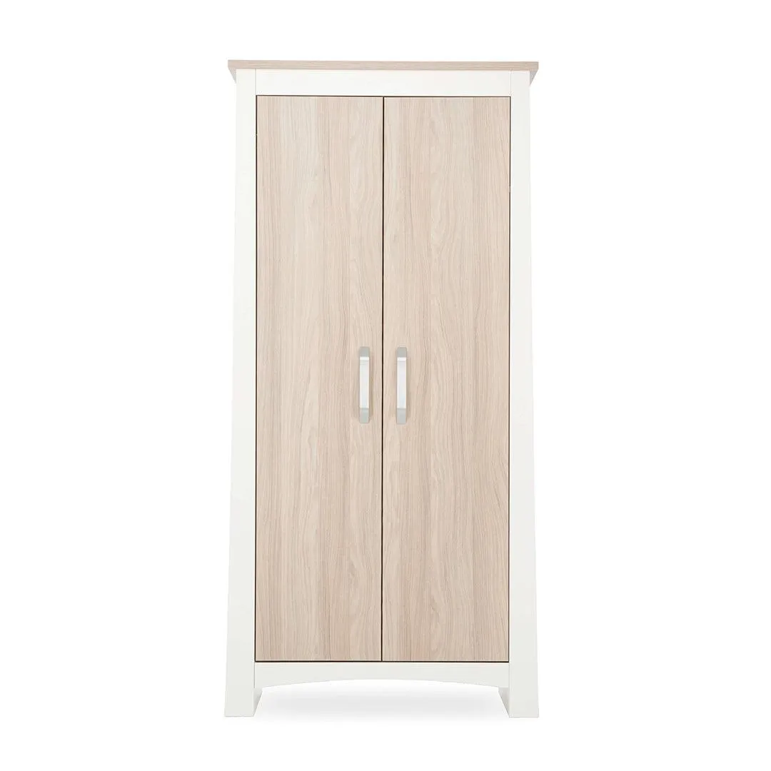 CuddleCo Ada Double Wardrobe - White/Ash