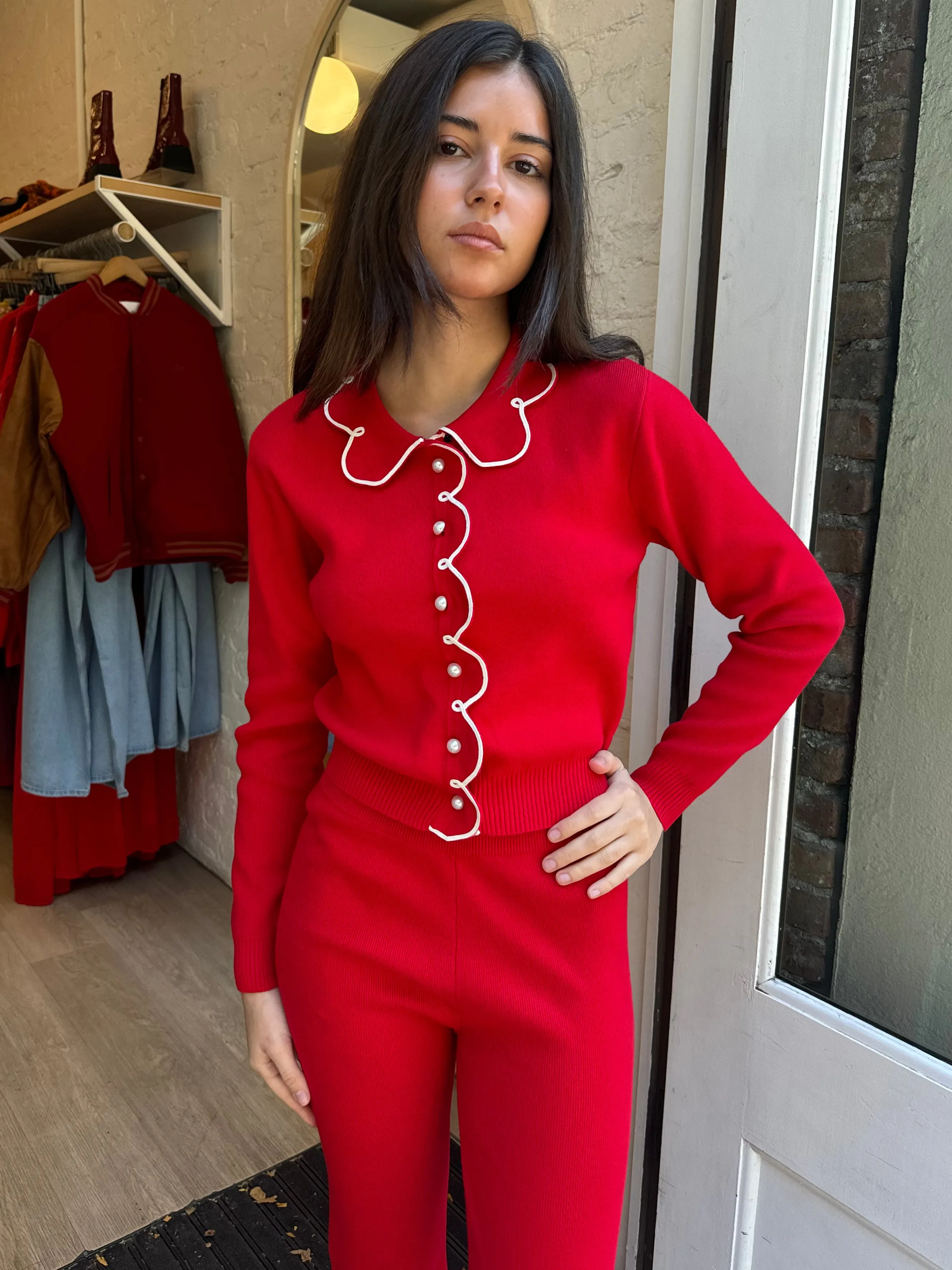 Cupcake Cardigan in Red