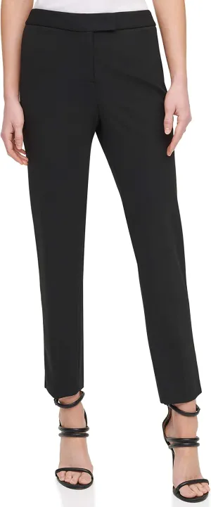 DKNY SPORTSWEAR Women's Missy Foundation Slim Pant, Black, 12
