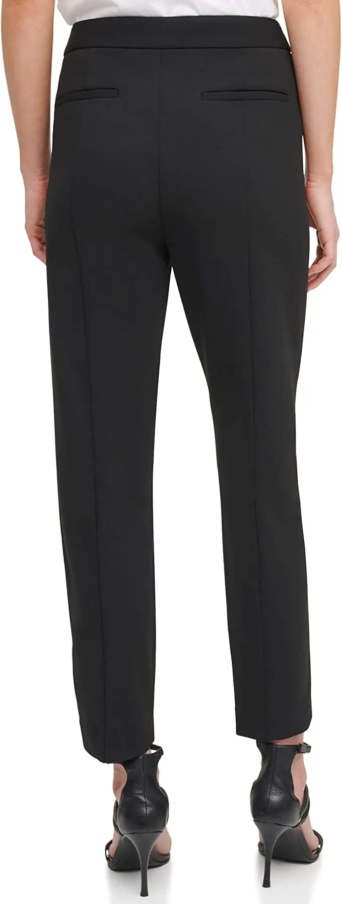 DKNY SPORTSWEAR Women's Missy Foundation Slim Pant, Black, 12