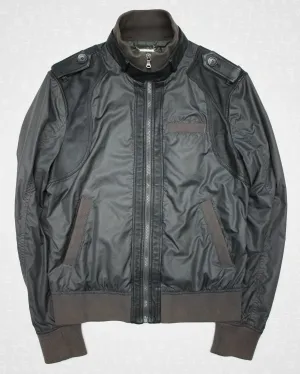 Dolce & Gabbana Leather Panelled Military Jacket
