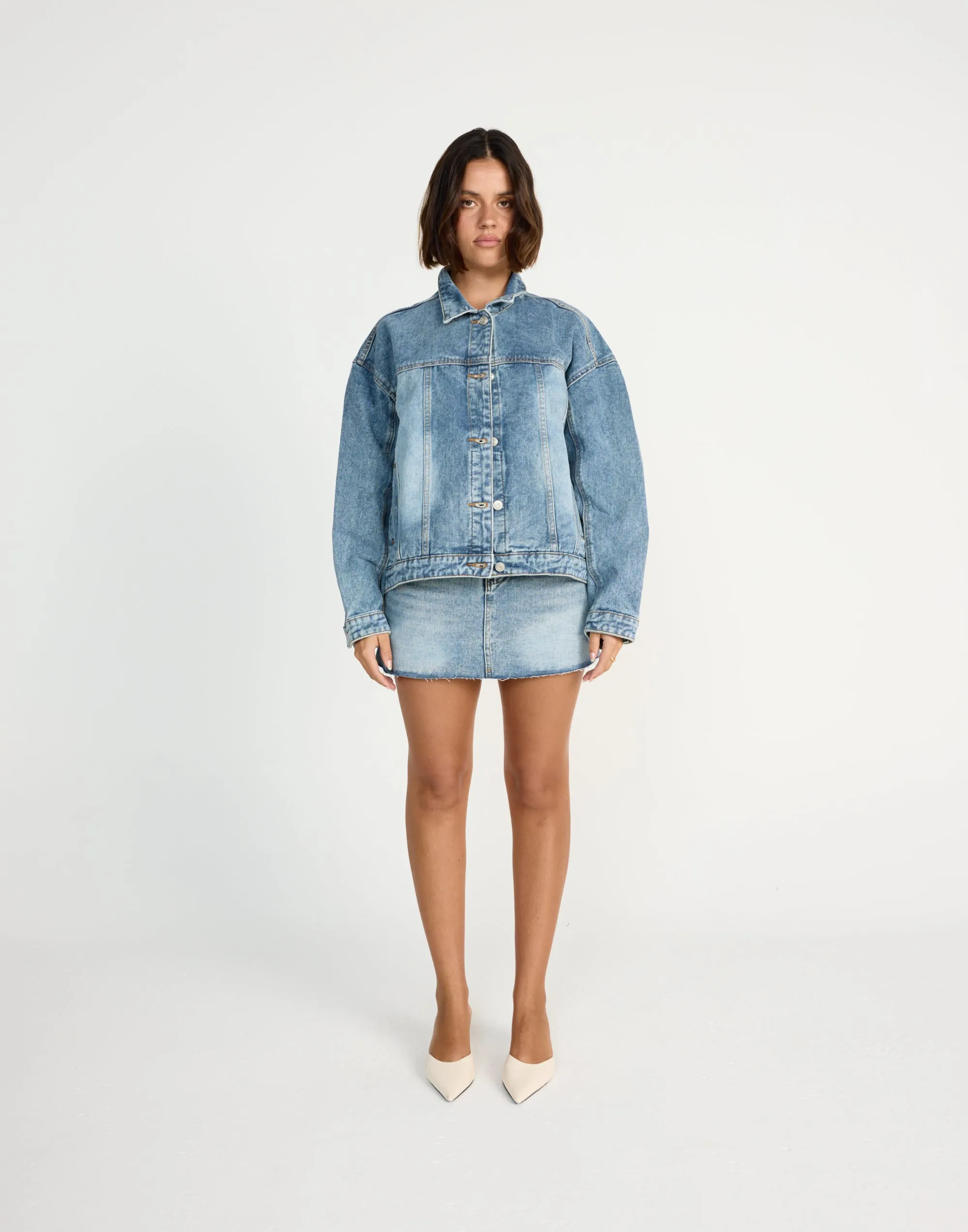 Dorian Denim Skort (Mid Faded)