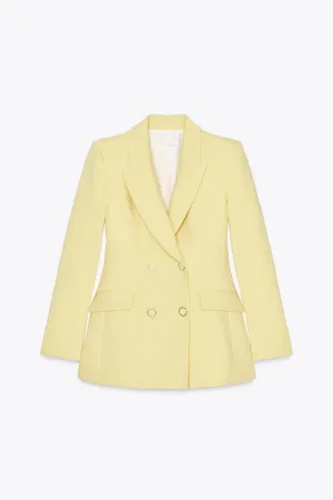Double-Breasted Blazer with Elbow Patches