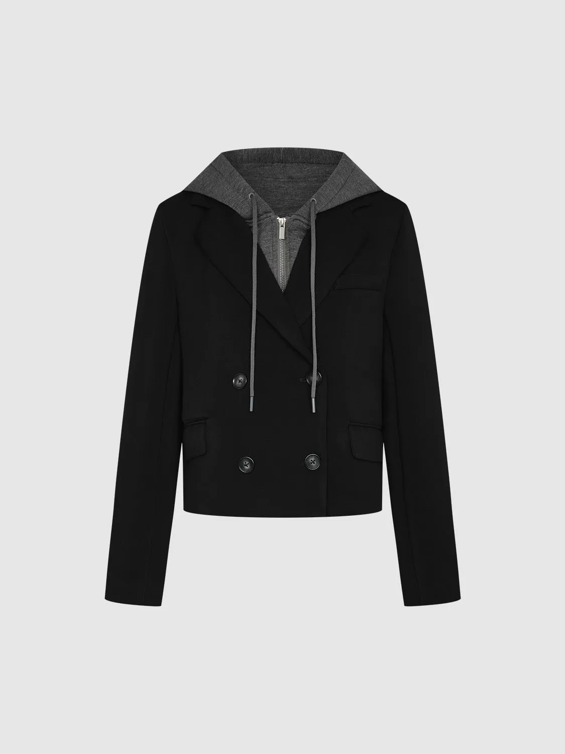 Double Breasted Hoodie Jackets