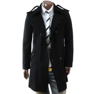DOUBLE-BREASTED WOOL OVERCOAT
