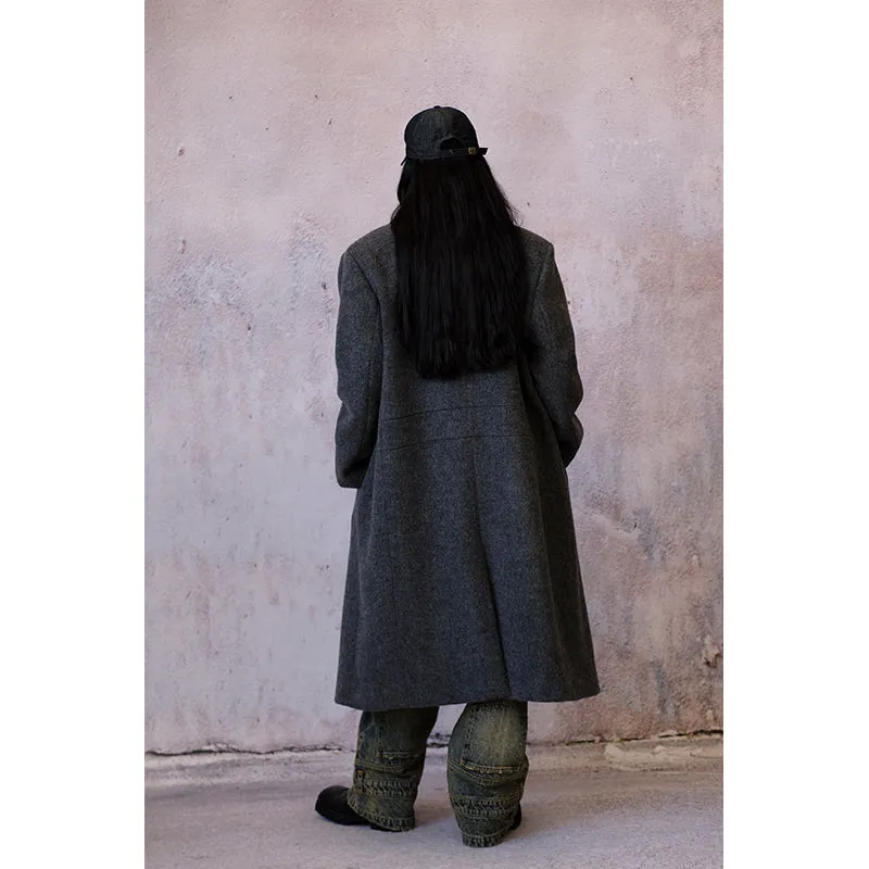 Double-Breasted Wool Overcoat