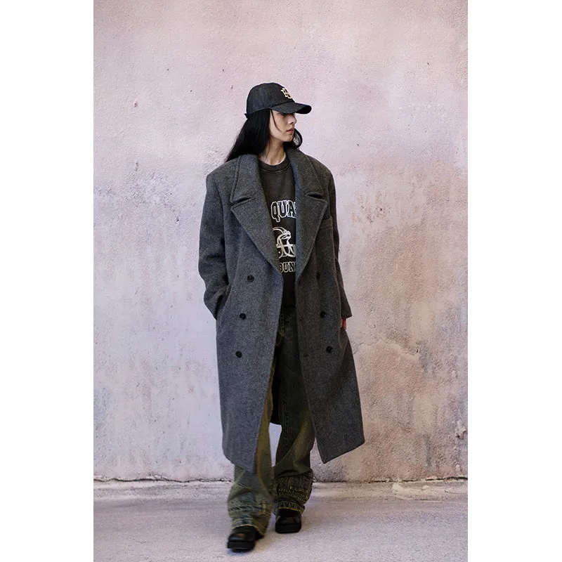 Double-Breasted Wool Overcoat