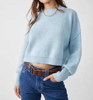 Easy Street Crop Pullover Cloud Cruise