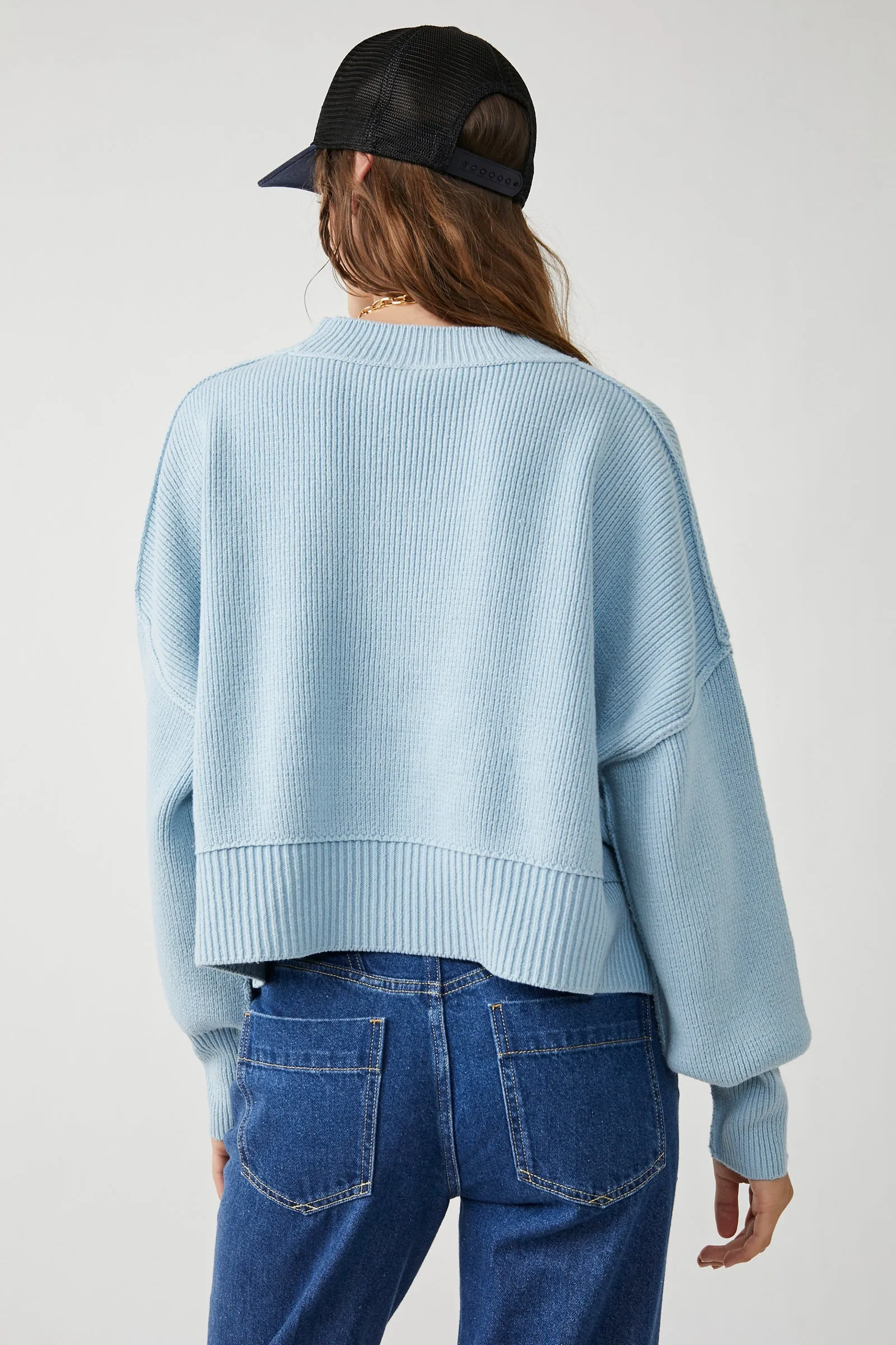 Easy Street Crop Pullover Cloud Cruise