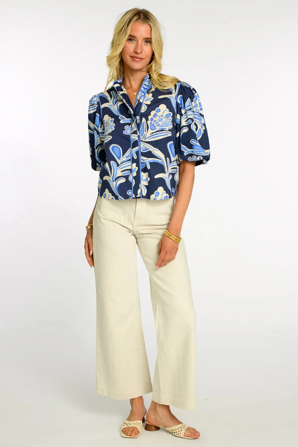 Elizabeth James Edie Top- Grand Entrance Navy