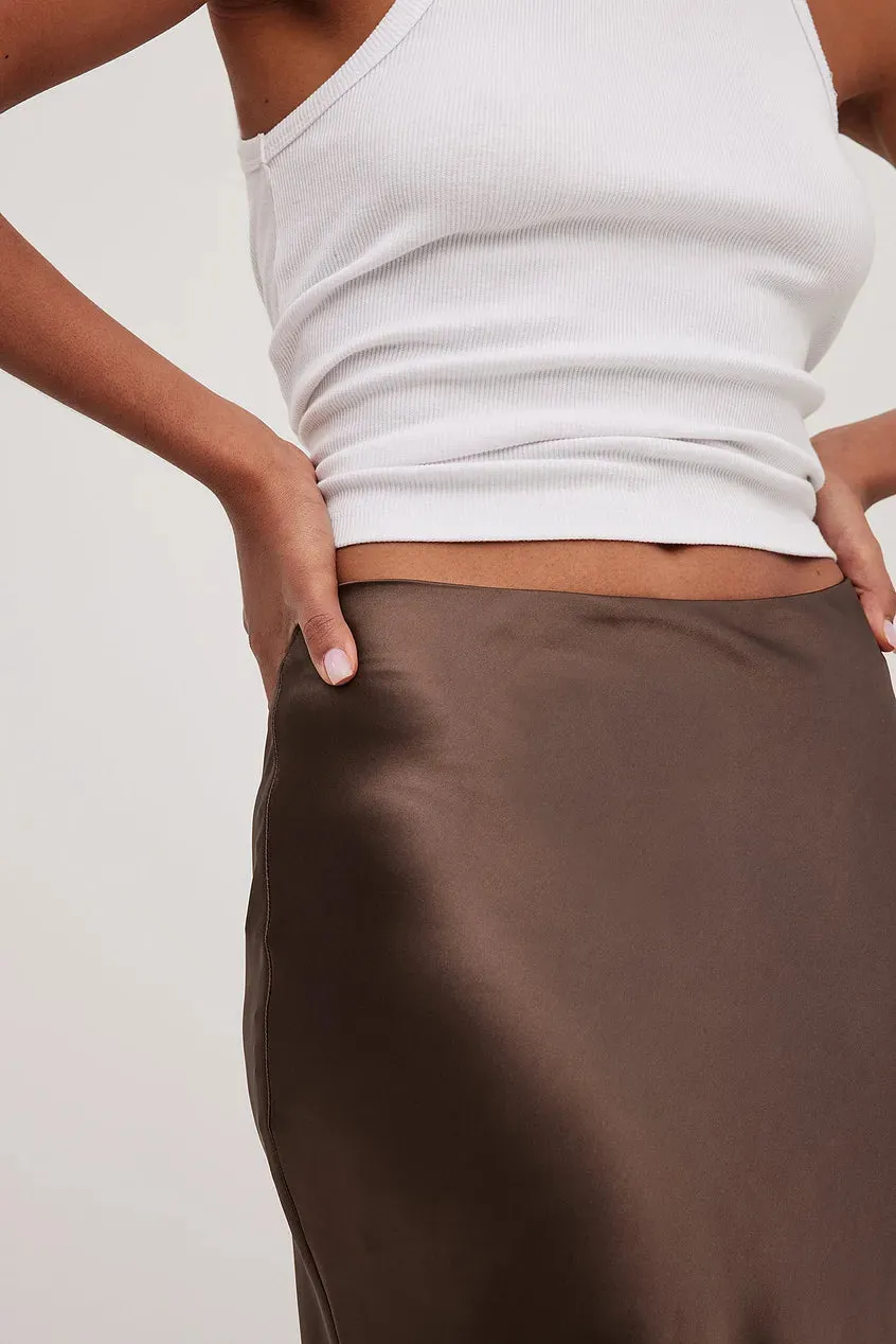 Else | Jupe satin taille haute pour femmes
