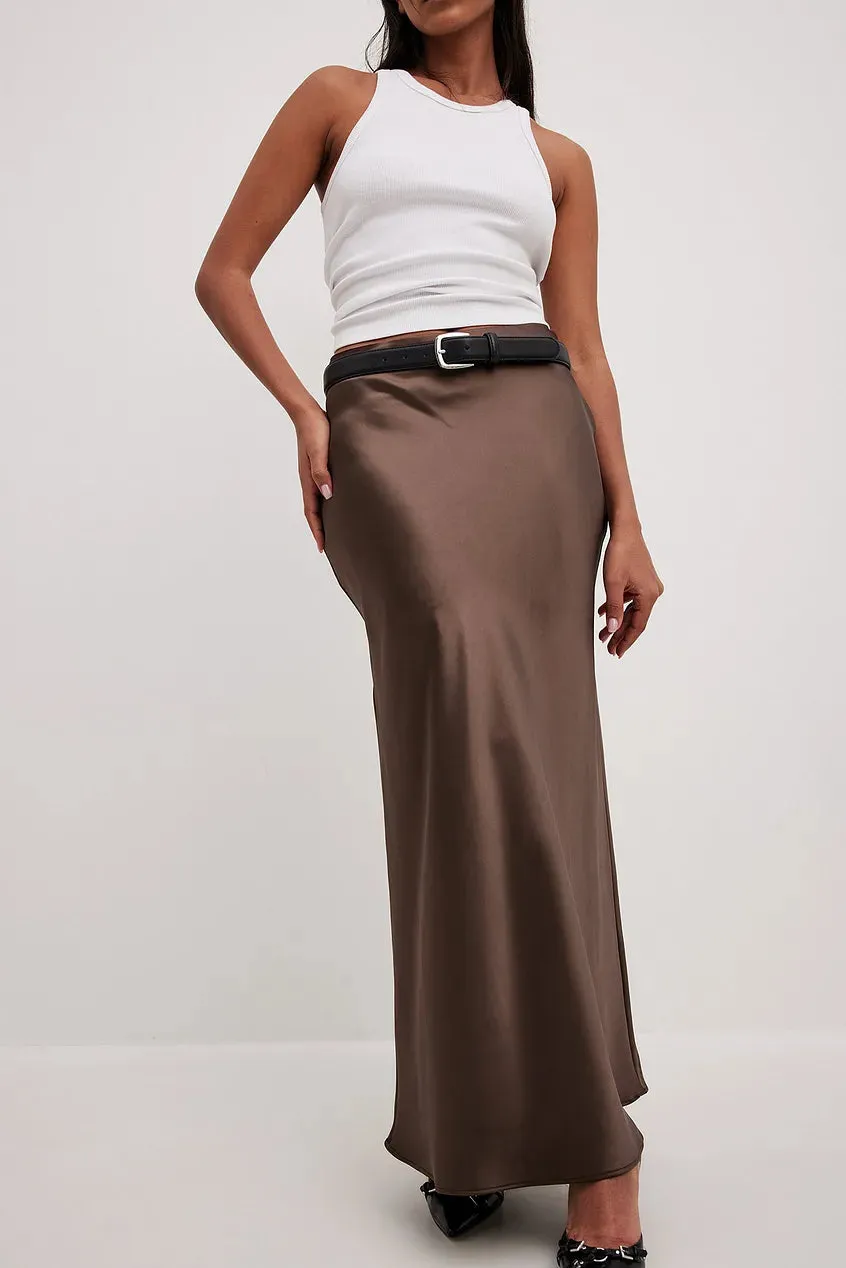 Else | Jupe satin taille haute pour femmes