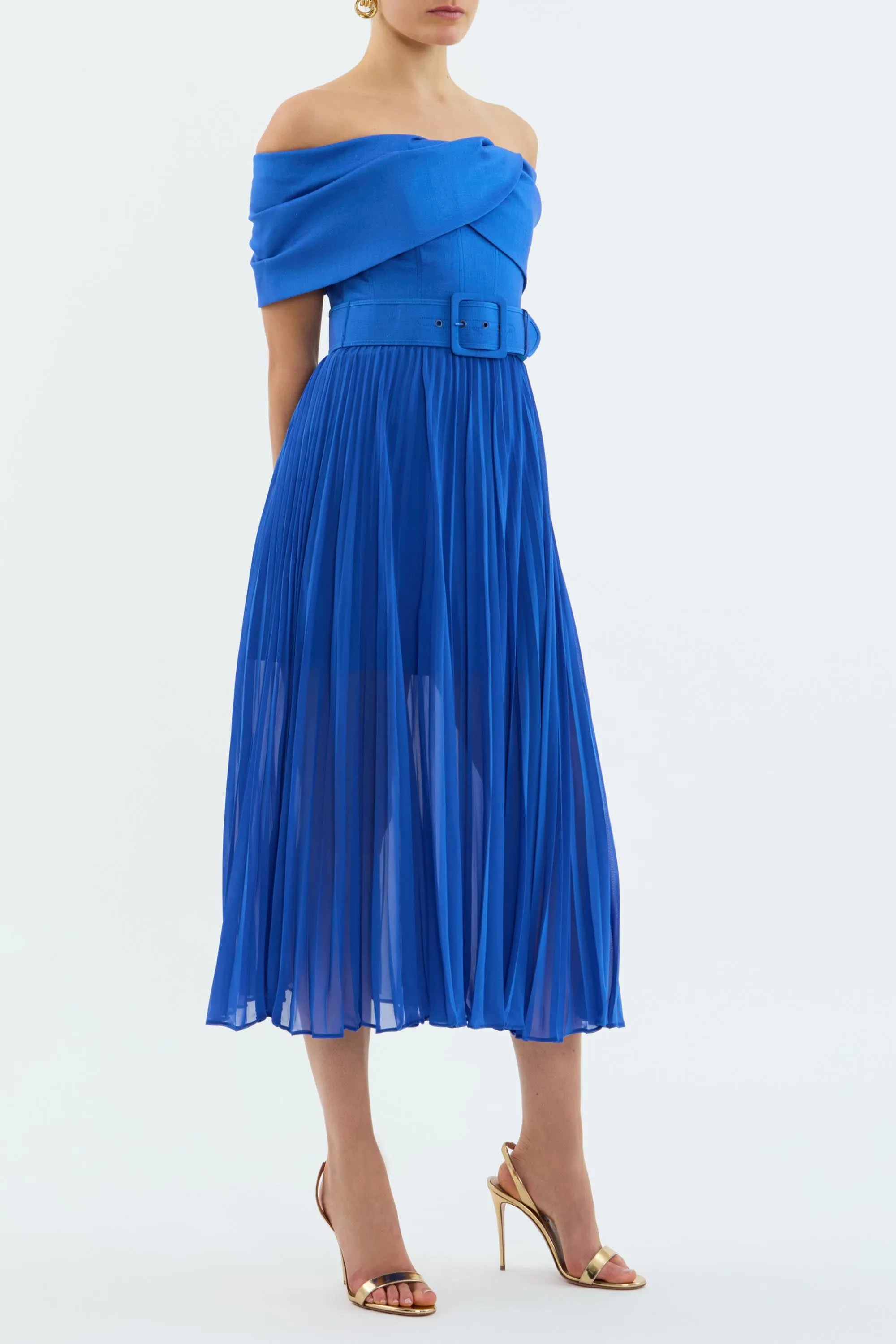 Emelie Off The Shoulder Midi Dress