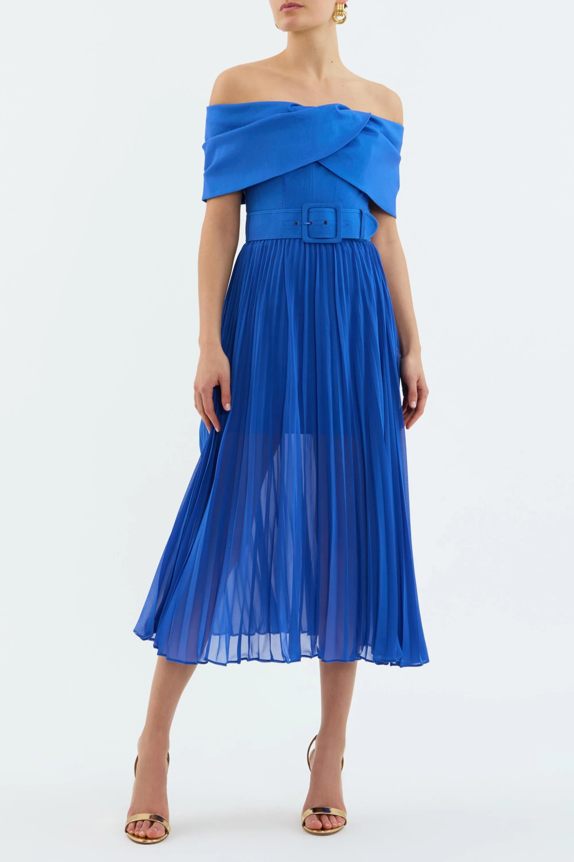 Emelie Off The Shoulder Midi Dress