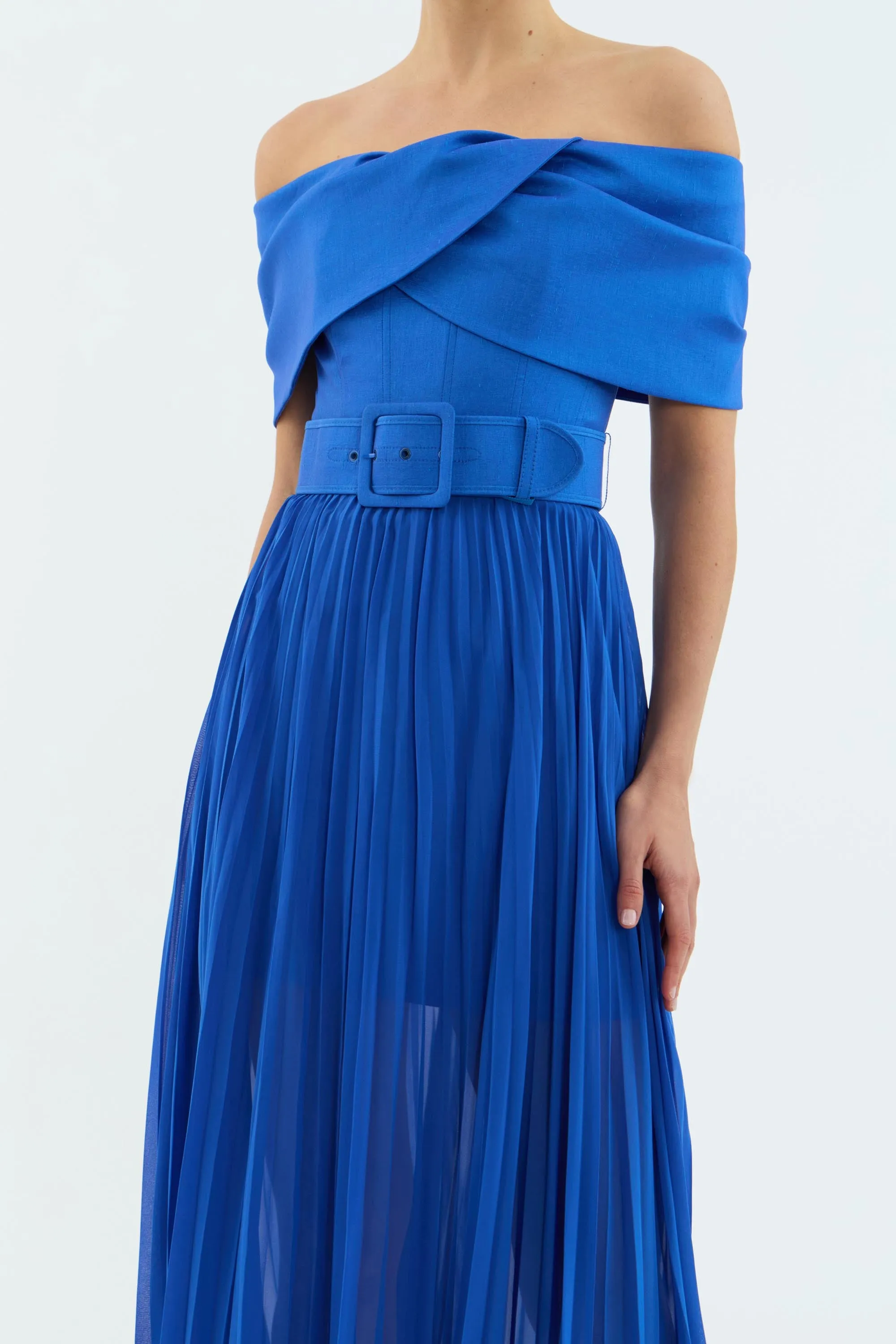 Emelie Off The Shoulder Midi Dress
