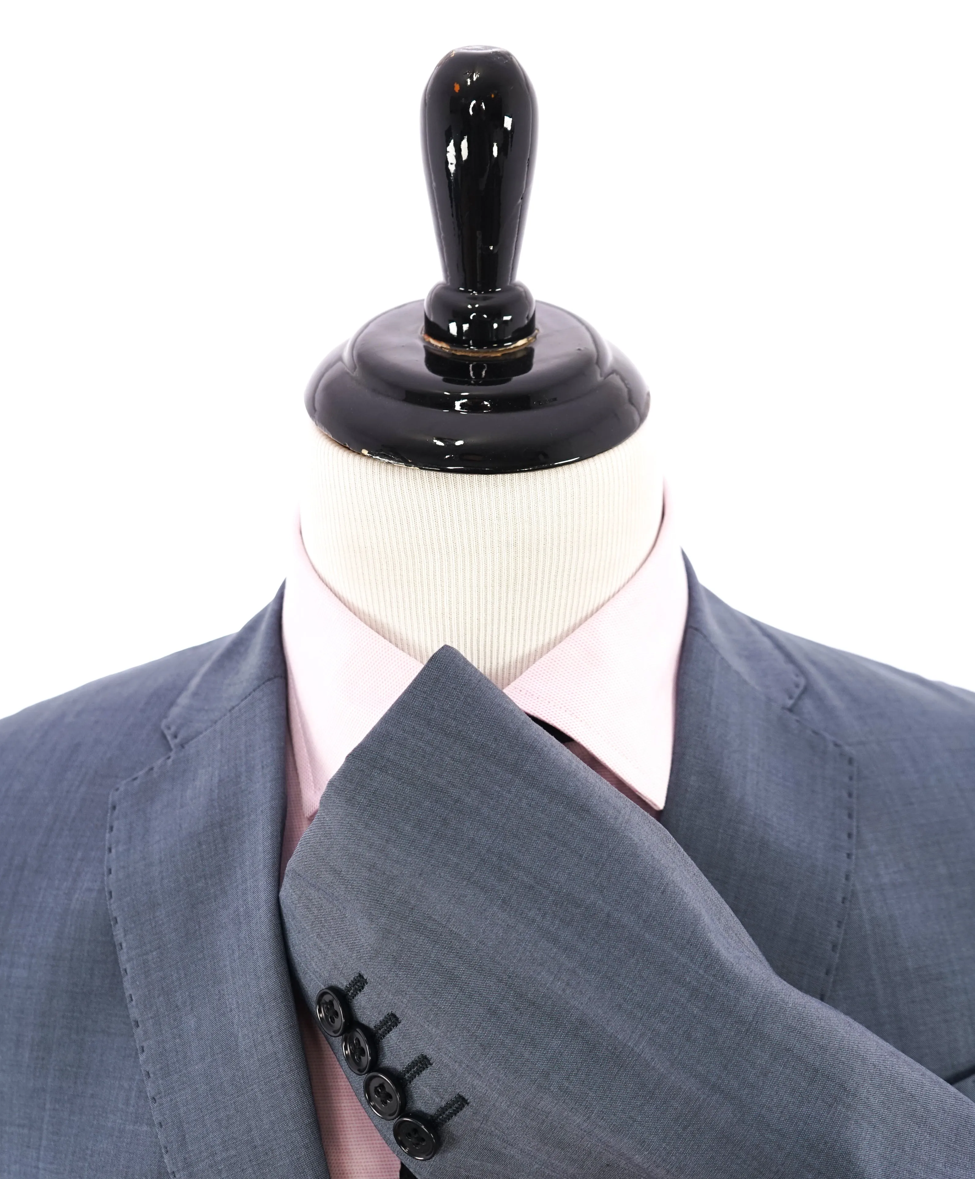 EMPORIO ARMANI - "M LINE" Drop 8 Baby Blue Suit W Pick Stitching - 38R