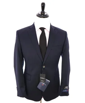 ERMENEGILDO ZEGNA - By SAKS FIFTH AVENUE "Slim" SILK BLEND Navy Suit - 42S