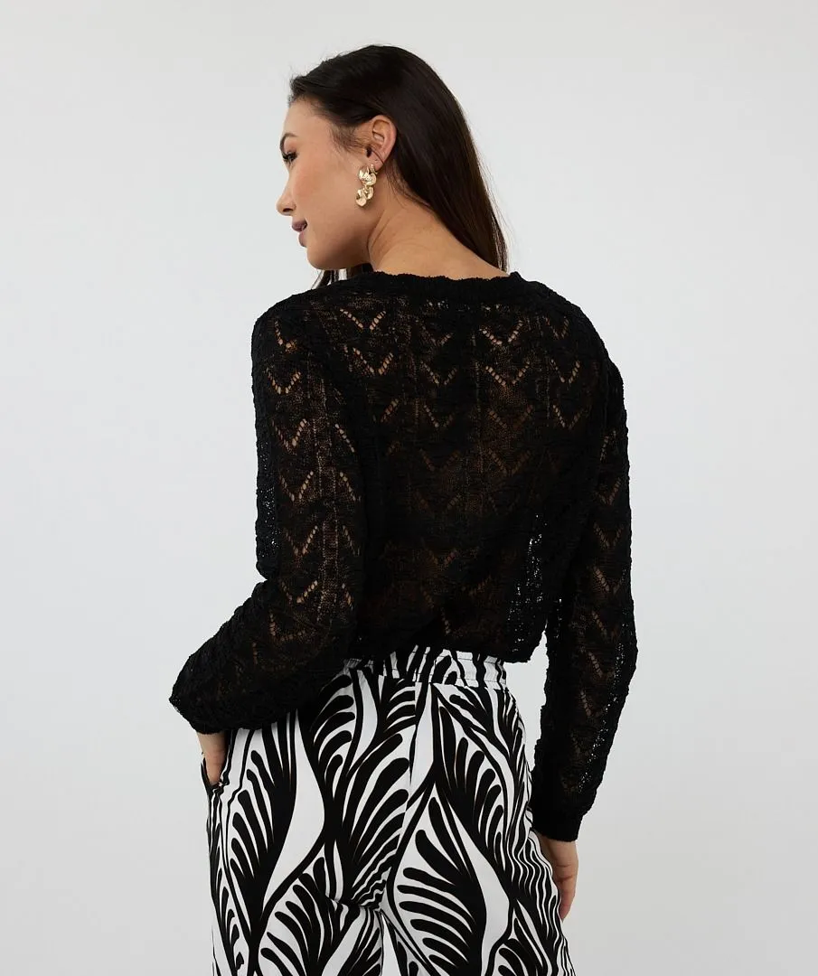 FANCY KNIT CARDIGAN