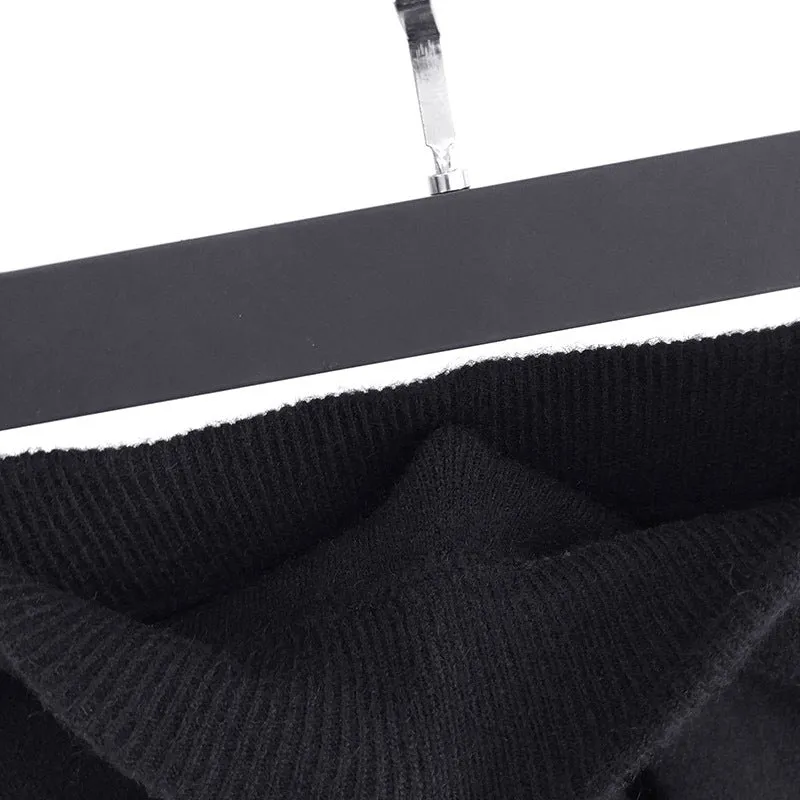 Fishtail Skirt Autumn and Winter Women's High Waist Thick Irregular Hong Kong-style Knitted Skirt