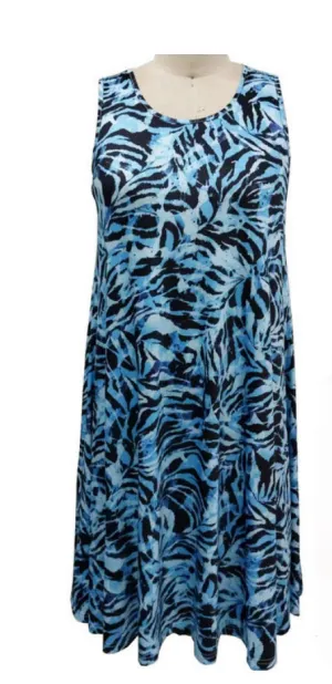 Fit and Flare Blue Rosalinda dress