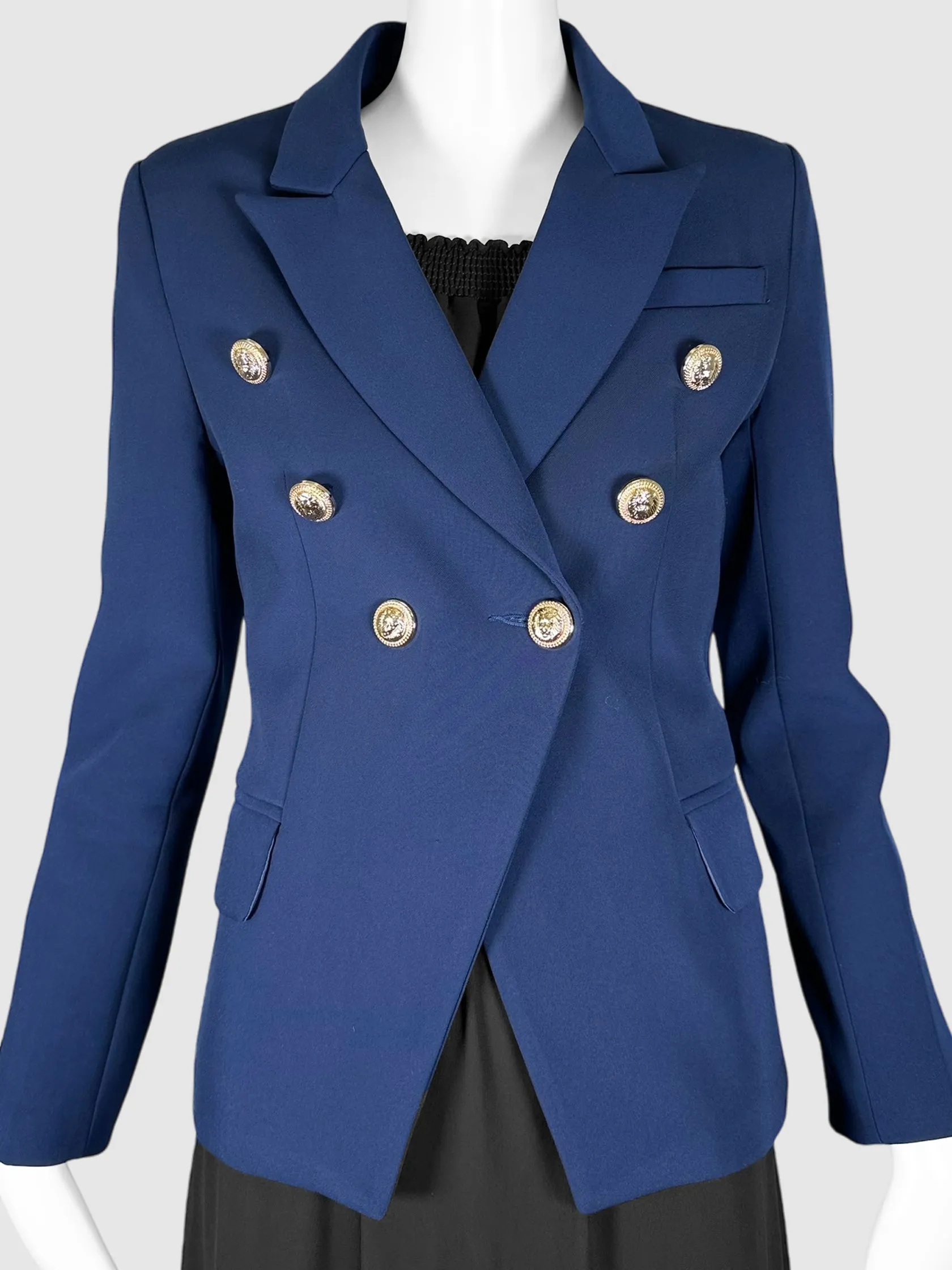 Fitted Double-Breasted Blazer - Size M