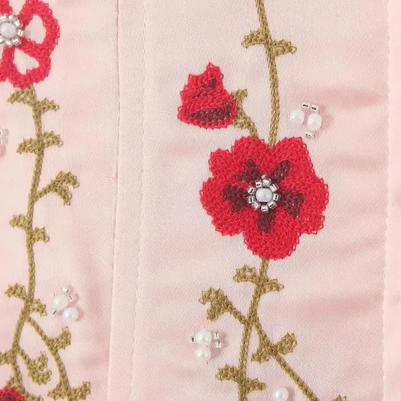 Floral Beaded Jacket for a Soft Girl Y2K Aesthetic