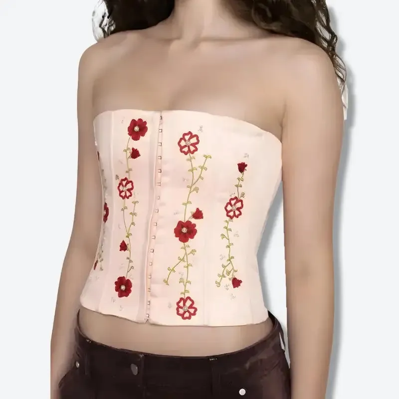 Floral Beaded Jacket for a Soft Girl Y2K Aesthetic