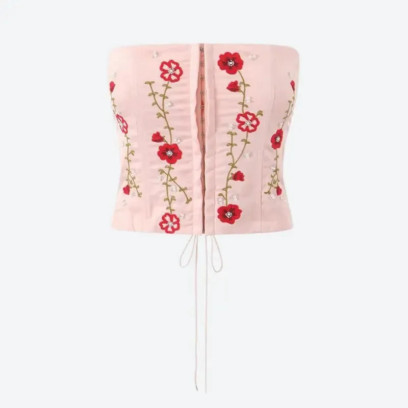 Floral Beaded Jacket for a Soft Girl Y2K Aesthetic