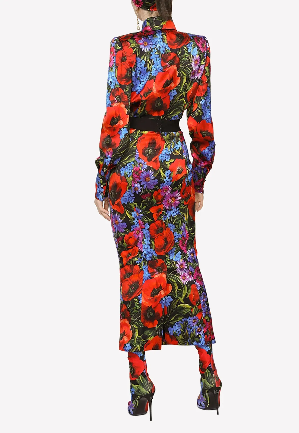 Floral Print Midi Skirt