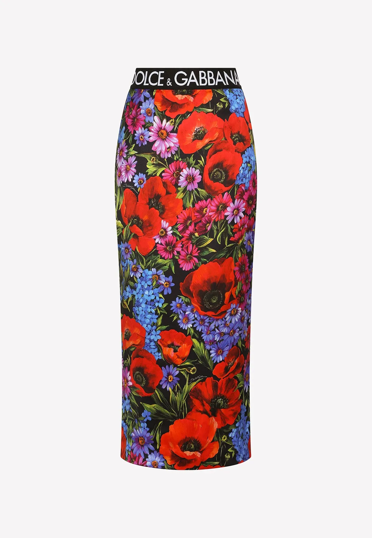 Floral Print Midi Skirt