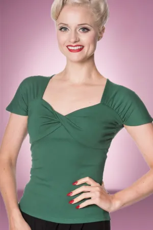 forest green Tammy Twisted Top
