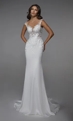 Formal Dress:Long Bridal Gown, Off The Shoulder, Fit N Flare