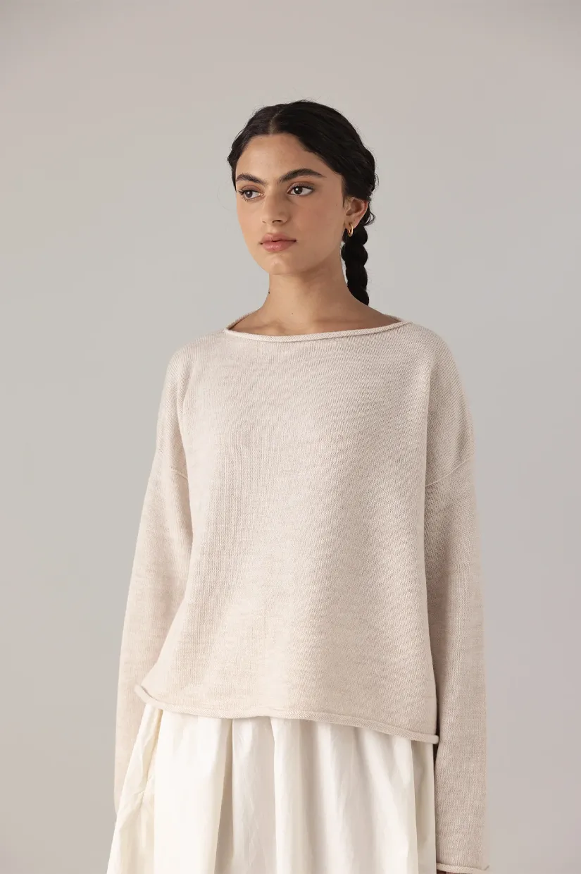 Francie The Doll's Reversible Cardigan - Ivory