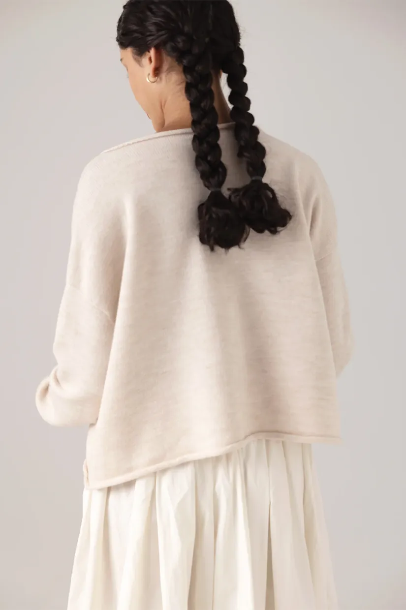 Francie The Doll's Reversible Cardigan - Ivory