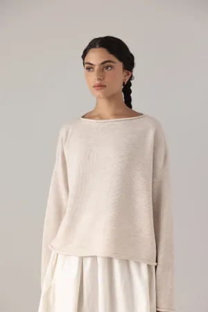 Francie The Doll's Reversible Cardigan - Ivory