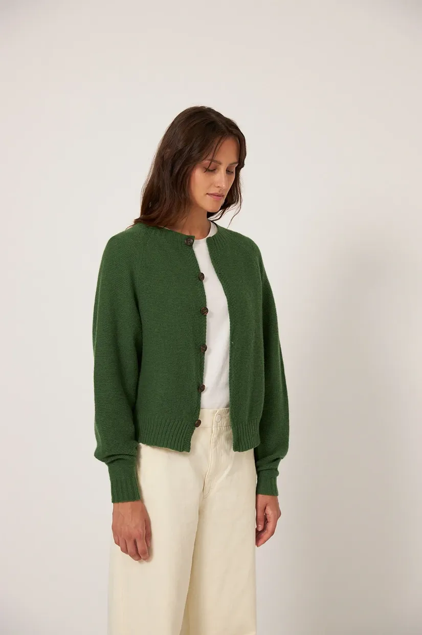 Francie The Loft Garter Cardigan - Herb