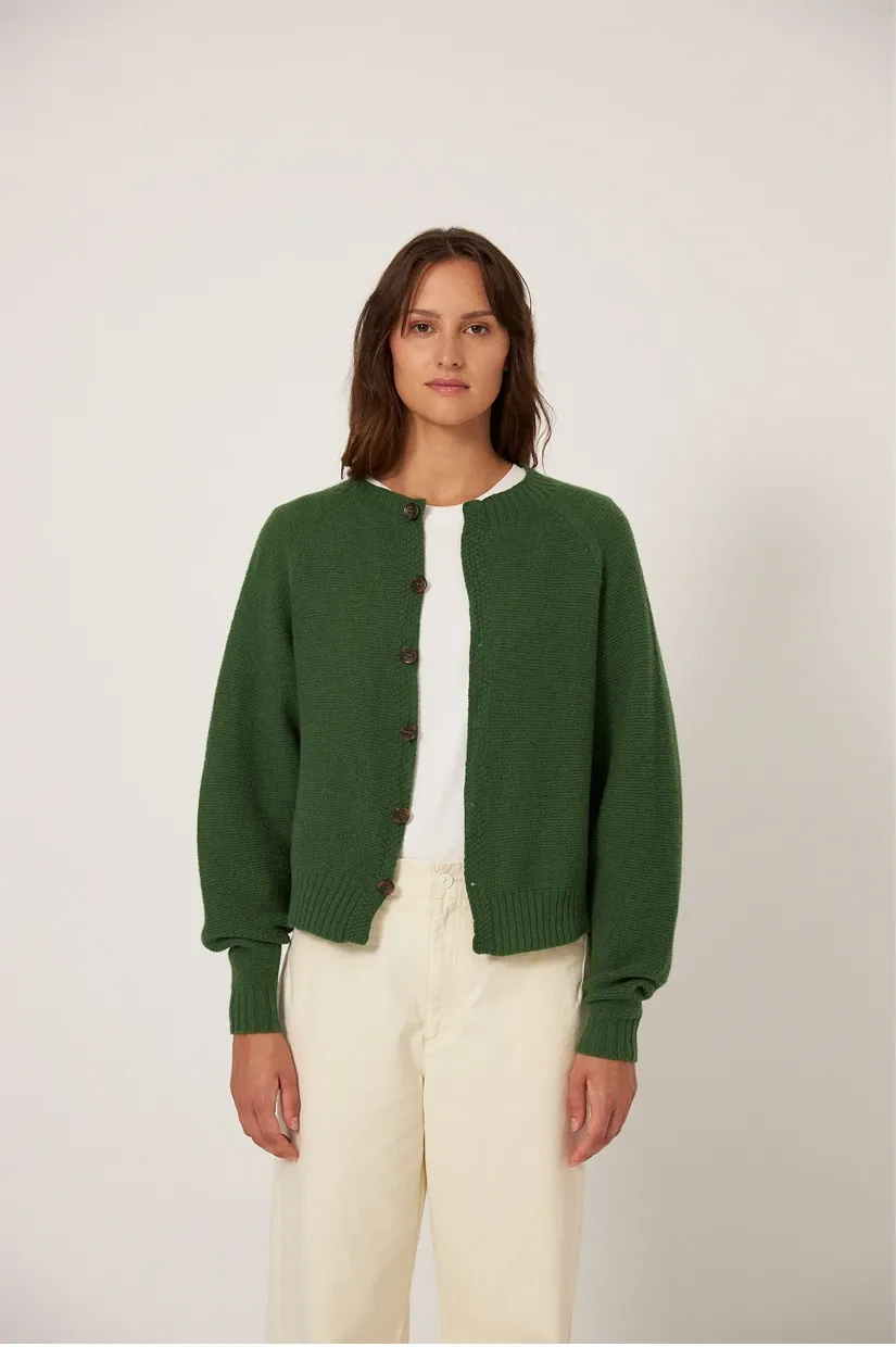 Francie The Loft Garter Cardigan - Herb