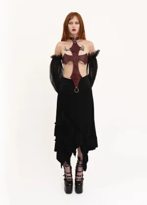 Fray Skirt- Black
