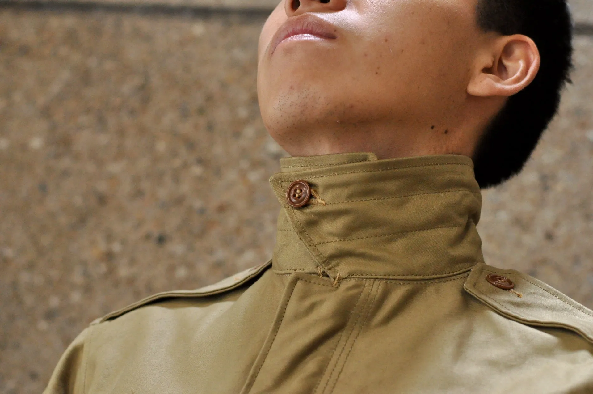 Freewheelers "M-1951" Military Back Satin Field Jacket (Dark Tan)