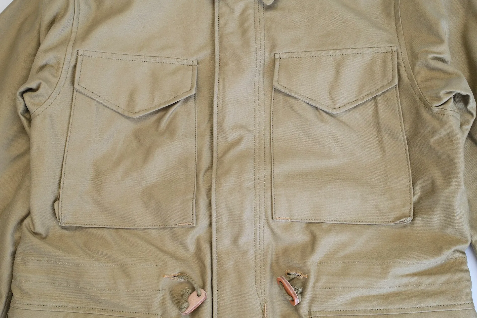 Freewheelers "M-1951" Military Back Satin Field Jacket (Dark Tan)