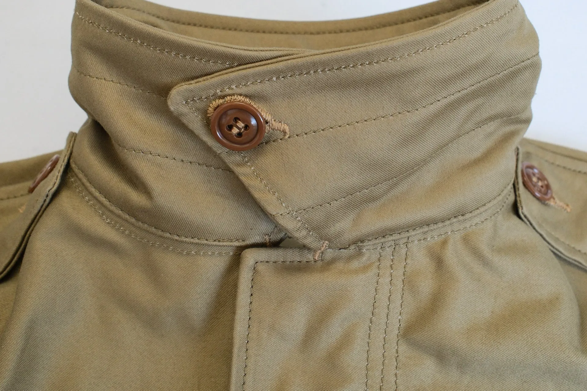 Freewheelers "M-1951" Military Back Satin Field Jacket (Dark Tan)